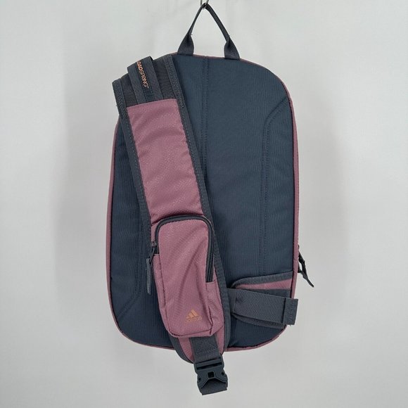 adidas Prime Sling Backpack Orchid Purple Large School Bag Fits Laptop/Tablet - Picture 14 of 16